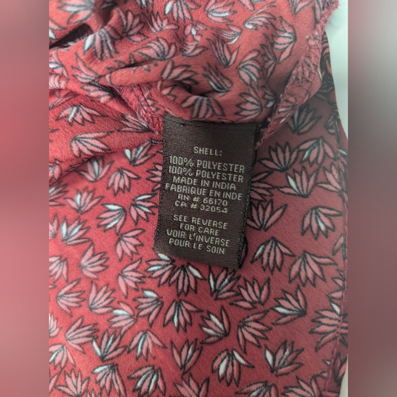 Anthropologie Ranna Gill Women XS Tank Blouse Red Cutout Neckline Ruffle Sleeve - Picture 4 of 10